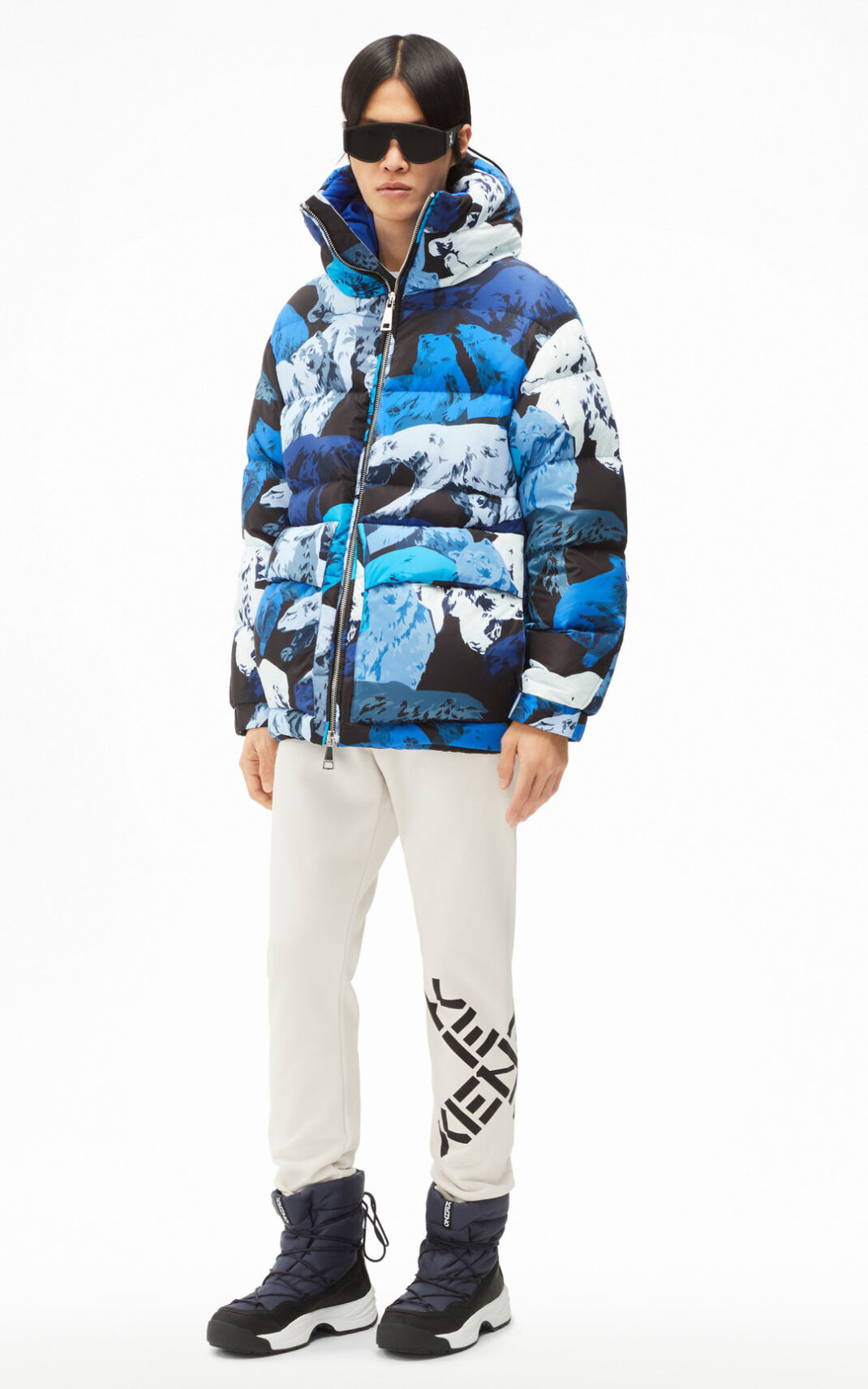 Kenzo Polar Bear Dunjakke Herre - Sort DK-057173